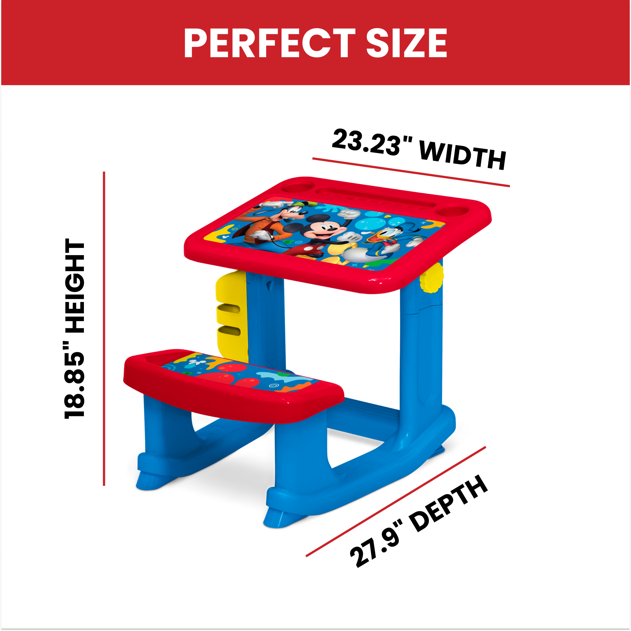 Mickey Mouse Draw and Play Desk – Includes 10 Markers | Delta Children